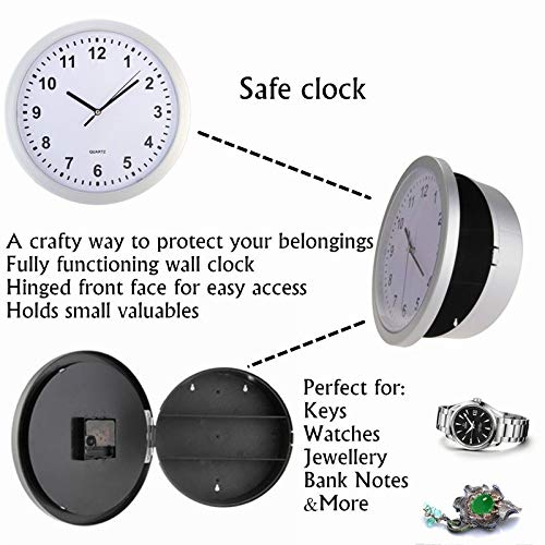 Pendule murale avec cachette secrète pour sécuriser le bureau et le salon