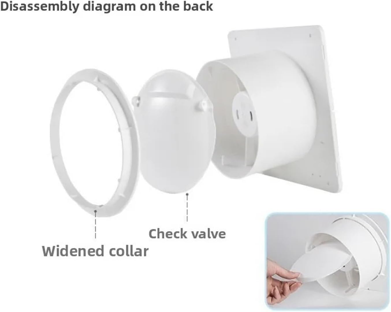 Ventilation Fan, 4" 6" 8" Electric Exhaust Fan Toilet Powerful Mute Extractor Household Wall Kitchen Inbline Duct Ventilation for Vent Bathroom, Kitchen(8inch)