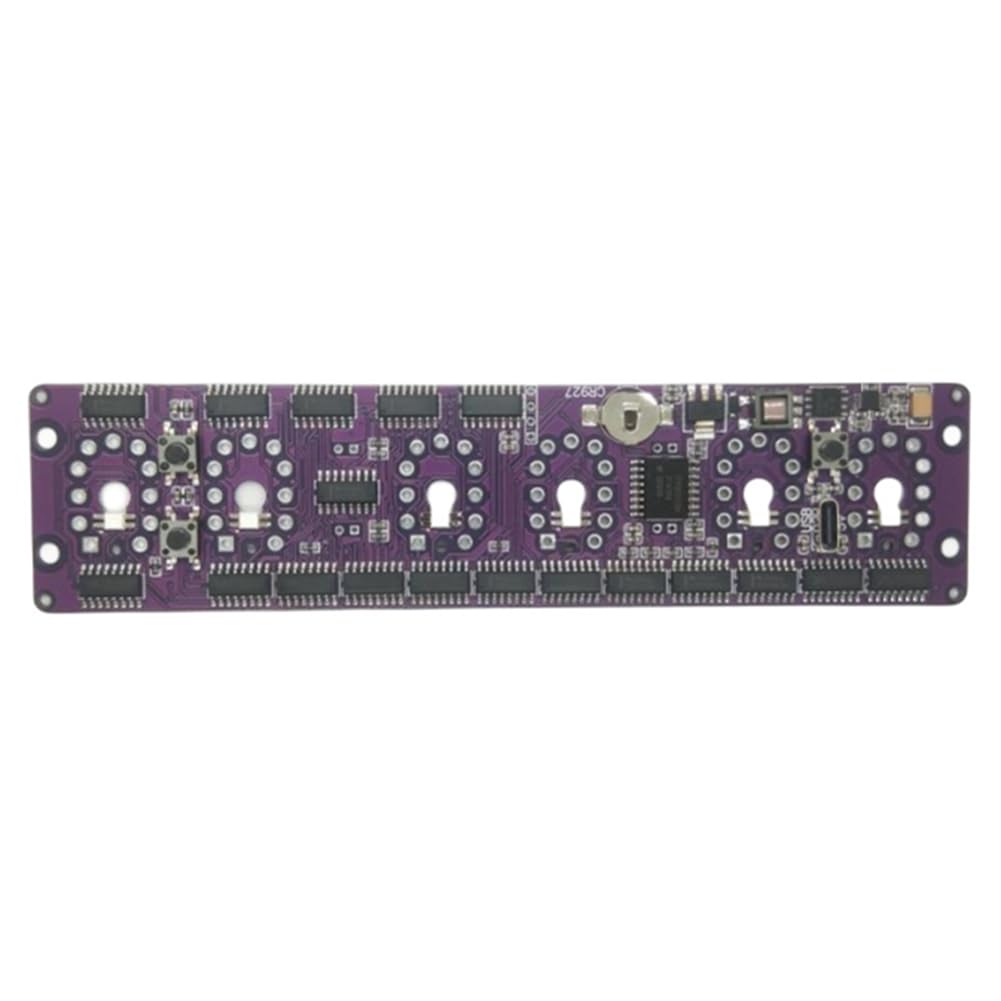 UDSKNV[KSL Nixie Clock Circuit Board Accurate Timing Backlit Color Display 5V 2A Digital Tube Module Vintage Design Style