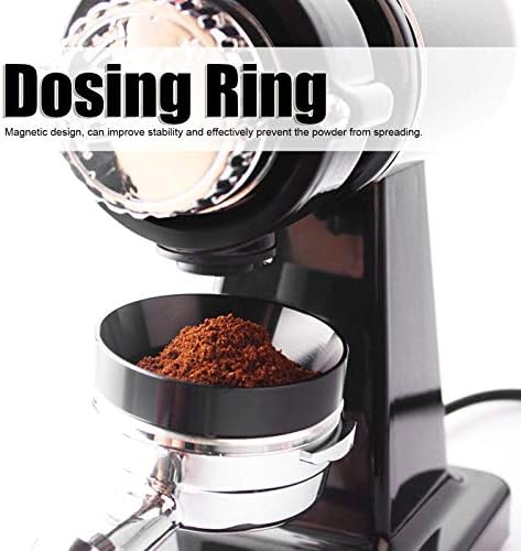 58mm Coffee Dosing Ring Funnel, Precision Stainless Steel Portafilter Espresso Dosing Ring Aluminum Universal Coffee Powder Dosing Ring for Espresso Coffee Machine Accessories