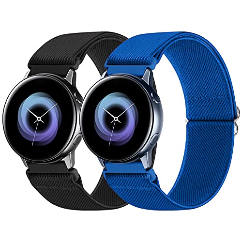 WNIPH 20mm Bracelet de Montre compatible avec Samsung Galaxy Watch 4/5 40mm 44mm/Watch 4 Classic 42mm 46mm/Watch 5 Pro 45mm/Watch 3 41mm/Watch Active 2 40mm 44mm,Nylon Élastique Remplacement Cover