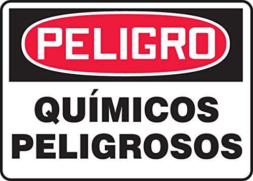 Avertissement Peligro Químicos Peligrosos 7x10 en aluminium