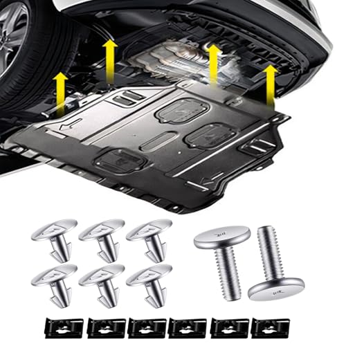 14PCS Engine Splash Shield Hardware Kit Under Engine Cover Bolts & Clips for Skid Plate & Oil Pan Protection Replaces 90105-TBA-A00 90674-TY2-A01