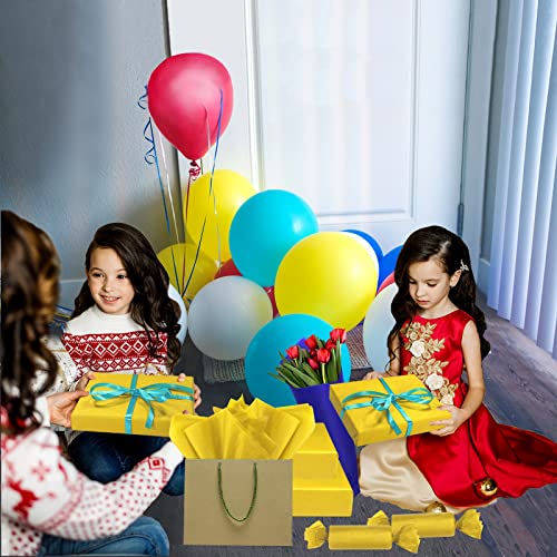 Image of 100 Sheets Yellow Tissue Paper Artdly 14 x 20 Inches Yellow Wrapping Paper Bulk for Weddings Birthday DIY Project Christmas (Pack of 2)