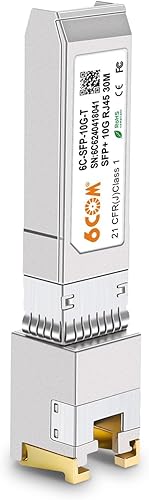 6COM Transceptor de cobre 10GBase-T SFP+ RJ45, módulo 10G hasta 98.4 ft, compatible con Netgear AXM765, Ubiquiti UF-RJ45-10G y otros interruptores