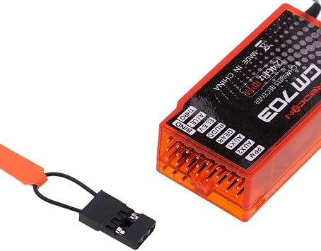 Orange CM703 DSM2/DSMX Compatible 7CH Receiver for Spektrum/JR - 2.4GHz PWM/PPM Output with Satellite Port