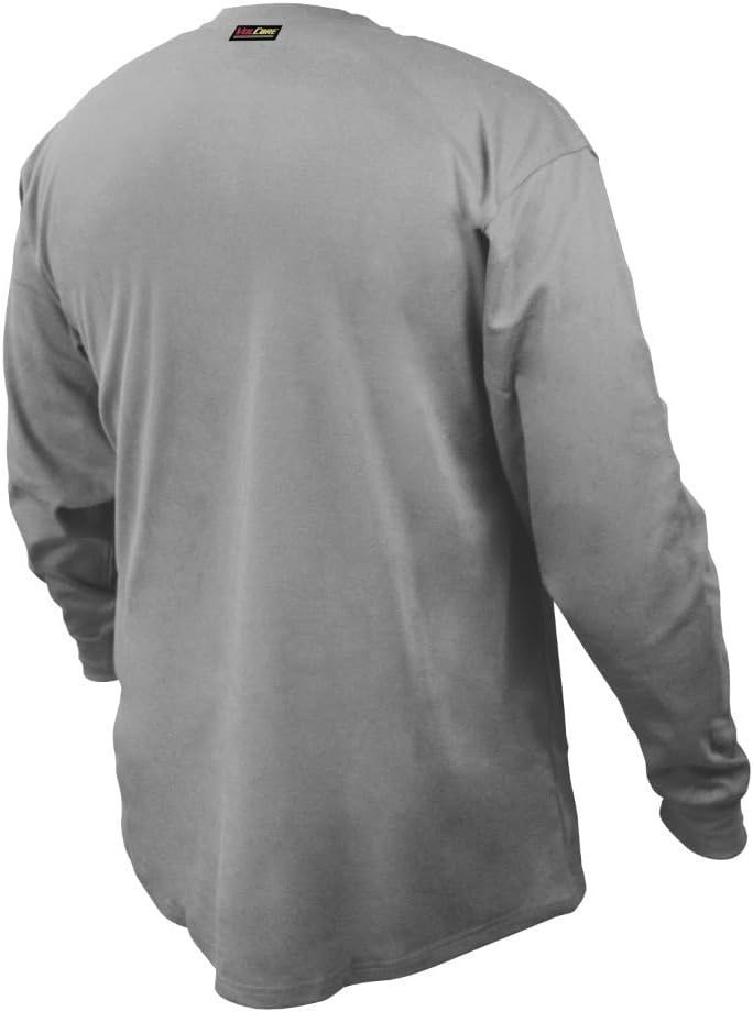 FRS-002 Long Sleeve Cotton Henley FR Shirt - Gray - Size XL