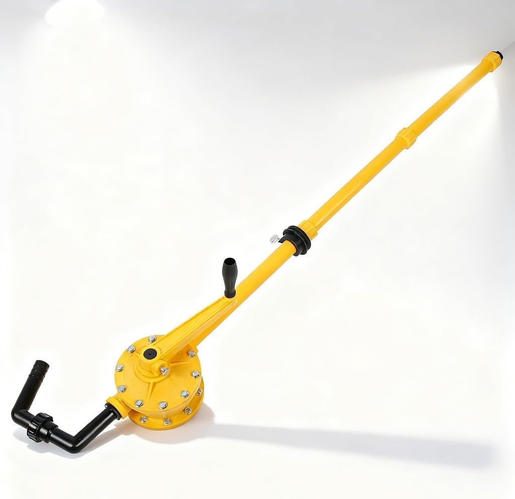 Hand Pump 3-5m Lift Manual Oil Transfer Pump for 5 to 55 Gallon Barrels, 35LPM Flow Rate - Heavy Duty, Portable, Anti - Leak Design for Fuel and Hydraulic Fluids