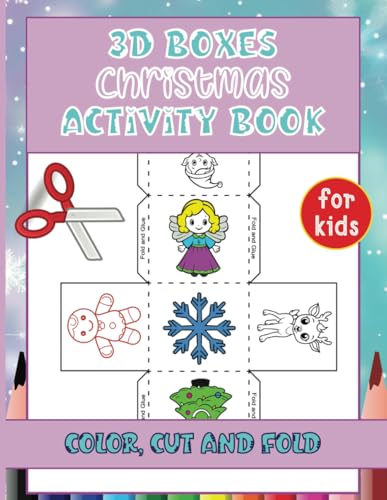 Christmas Activity Book for Kids: Color, Cut, and Fold Your 3D Festive Creations! image 2