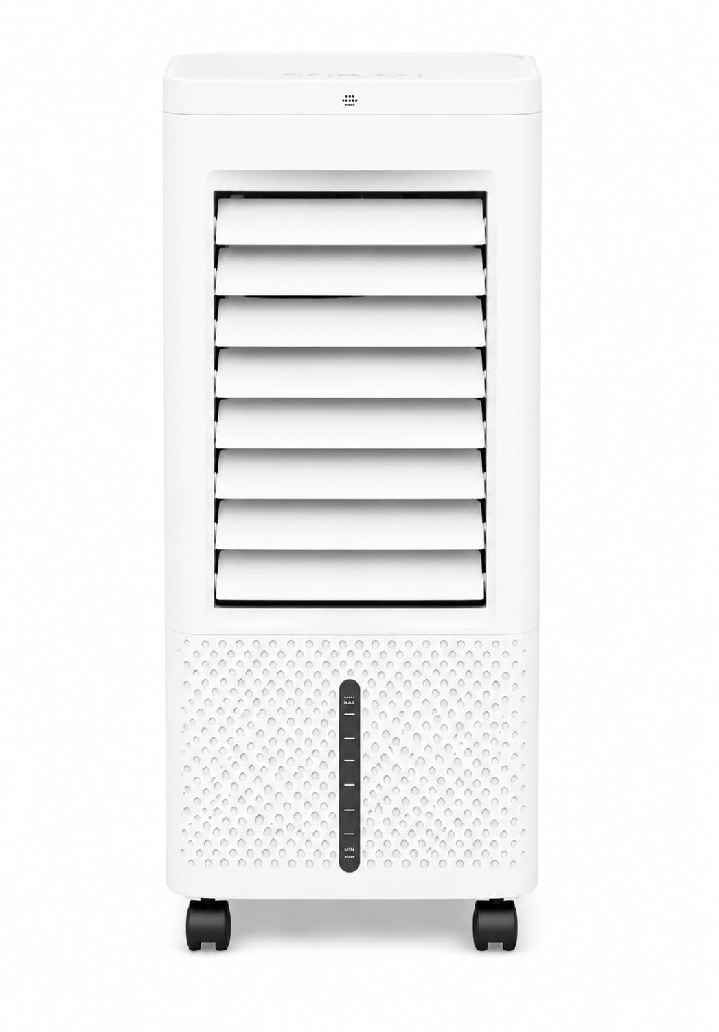 DOMAIR - Rafraîchisseur d’Air Mobile 60W, Ventilateur Refroidisseur avec Télécommande et écran, Oscillation, Modes Sommeil et Naturel, Minuterie 12h, Blanc
