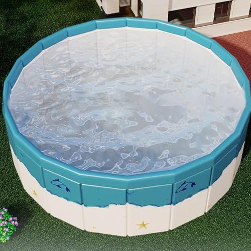 Image of Foldable Pool, Non-Inflatable Swimming Pool for Kids, Adults and Pets,Large Foldable Pool with Equipped with Sturdy Metal Brackets, Suitable for Outdoor Backyard Gardens(120 * 45 cm)