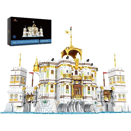 JMBricklayer Royal Bay Castle Building Sets, Ideas Medieval Castle Building Kit 41109, Construction MOC Building Set,Collectible Display Model Creative Gift for Adults
