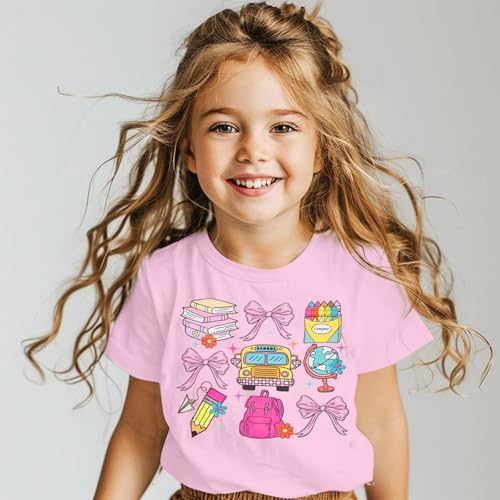Image of Kindergarten Shirt for Girls Boys First Day of Preschool Shirts Back to School Outfits Little Kid School Tee Top