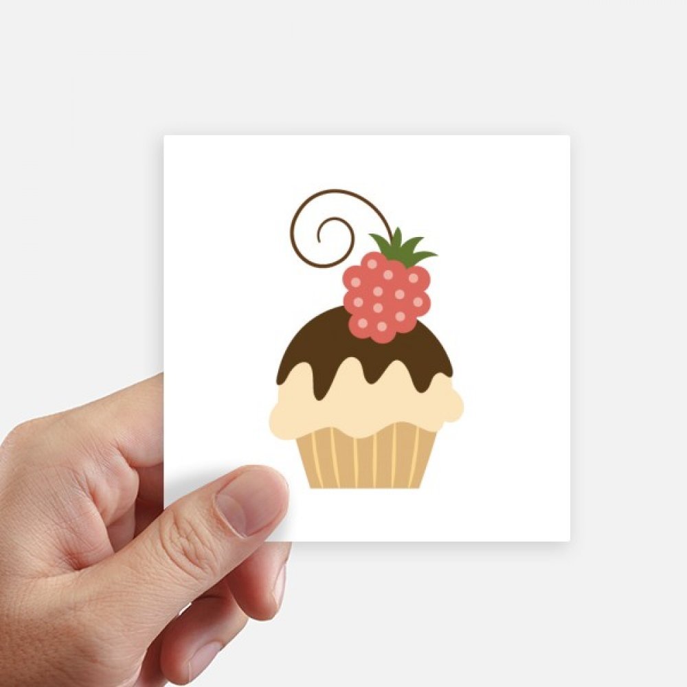 Autocollant carré 10cm DIYthinker glace chocolat fraise anti-rayures ordinateur valise
