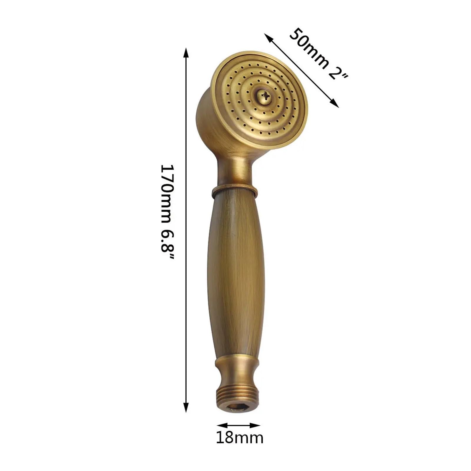 Cabezal de ducha de mano de latón cromado dorado negro