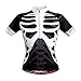 Wosawe T-shirt de cyclisme respirant à manches courtes pour homme, à séchage rapide M Jersey_squelette