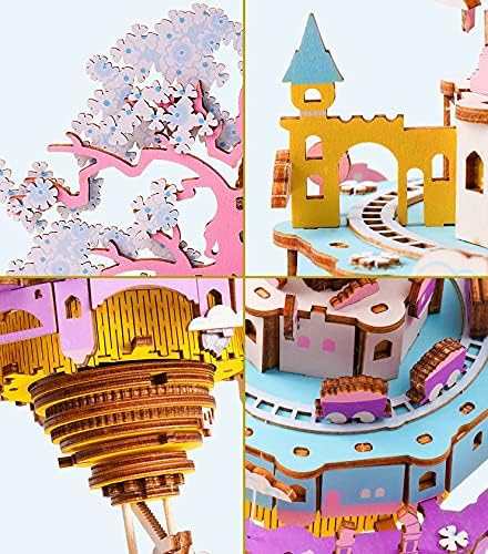 RoWood 3D Puzzles for Adults, Music Box Wooden Model Kits for Adults to Build, DIY Building Kits for Teens Girls, Birthday City in The Sky (192 PCS) 4 51vsi2HFqGL. AC