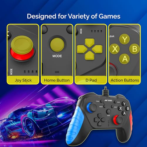 Image of Ant Esports GP110 Wired Gamepad, Compatible for PC & Laptop Computer (Windows 10 /8 /7) / PS3 / Android