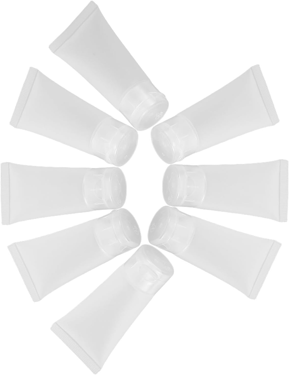 Cabilock 8Pcs Refillable Squeeze Tubes for Travel Toiletry Containers Plastic Cosmetic Bottles for Lotion Shampoo Cream Portable and Lightweight Hand Cream Containers