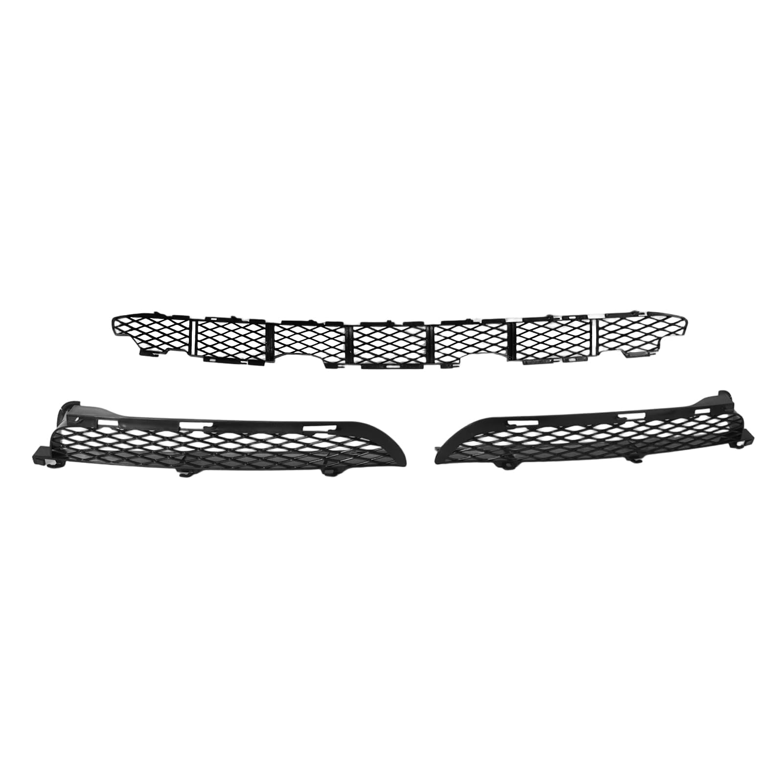 3-teiliges Set Lüftungsgitter Stoßstange vorne Kompatibel mit BMW X5 E53 2003-2006 51117116398 51117116397 51117111767