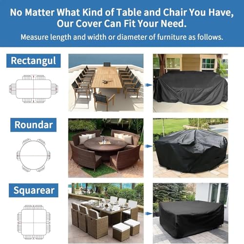 Housse de table de jardin anti-UV et résistante aux intempéries