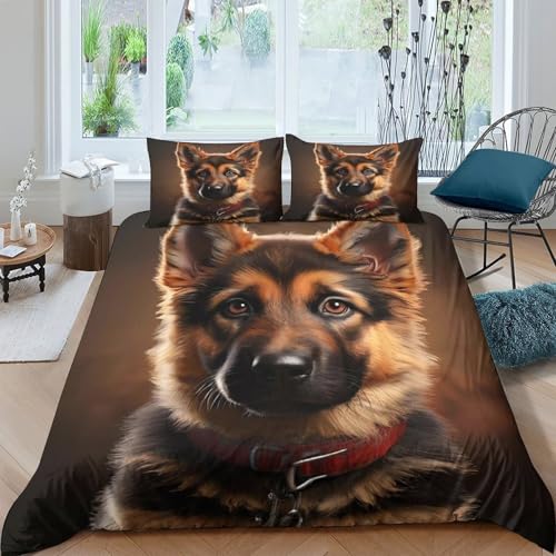 Parure de lit microfibre douce anti-plis avec housse de couette zip