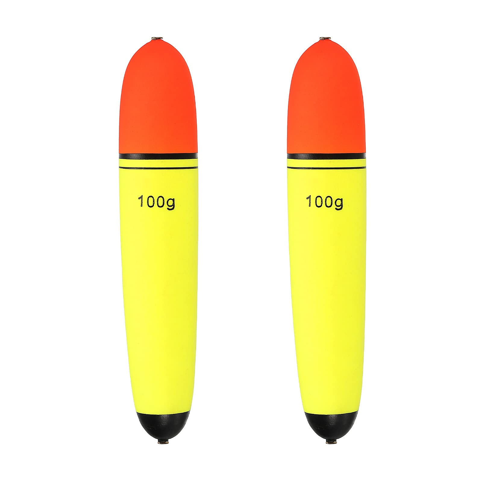 PATIKIL 3.5oz Fishing Slip Bobbers, 2 Pack EVA Fishing Float for Sea Fishing Freshwater Yellow