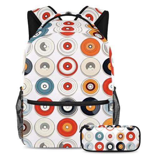 Sacs à dos de jour multicolores et grand cartable étudiant 29.4x20x40cm