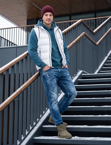 Image of ZSHOW Men's Puffer Vest Removable Hooded Vest Outdoor Winter Vest