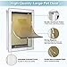 HANIML Extra Large Dog Door for Walls Heavy Duty Aluminum Doggy Door with Telescoping Tunnel Energy Efficient Double Flaps Pet Door for Large and Extra Large Doggies Up to 220 lbs, Weatherproof