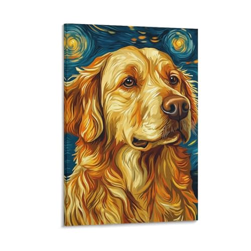 Labrador Retriever impression sur toile : tableau de décoration murale chambre