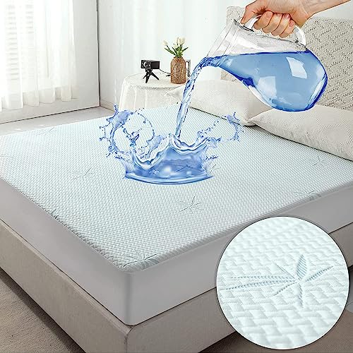 JET'S HOME Rayonne de Bambou Protège Matelas 160x200 - Imperméable Couvre Matelas Oeko-TEX®, Alaise Micro Respirante et Anti Poussière