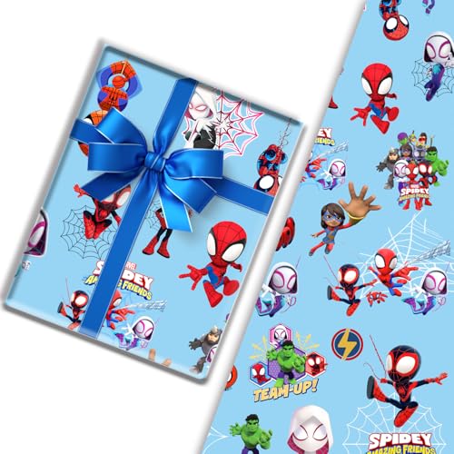 Blue Wrapping Paper 3 PACK Present Wrapping Paper 70x50cm Birthday Gitf Wrap Perfect for Birthday Party gitfs