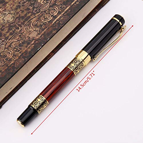 Luxury Metal Ballpoint Pen Imitation Wood Emboss Pattern Rollerball Pen Business Signature Pen Office Stationery - 0 5mm — view 5