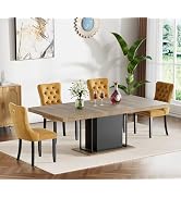 Amazon.com - Maotifeys Rustic Wood Extendable Dining Room Table 118 ...