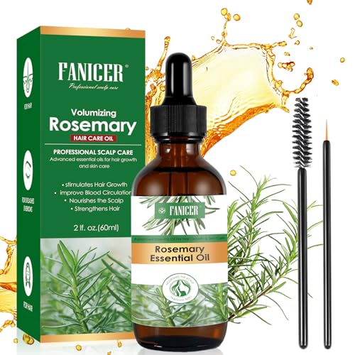 60Ml Aceite de Romero Para Crecimiento Del Cabello, Rosemary Oil Con Menta - Fortalecedor Del Cuero Cabelludo Para Mujeres y Hombres