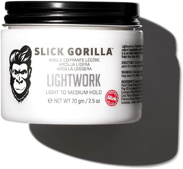 Lightwork Matte Hair Clay for Men, Flexible Hold, 70g | Kaolin, shea butter and olive oil for matte texture, flexible control and a non-greasy lightweight feel