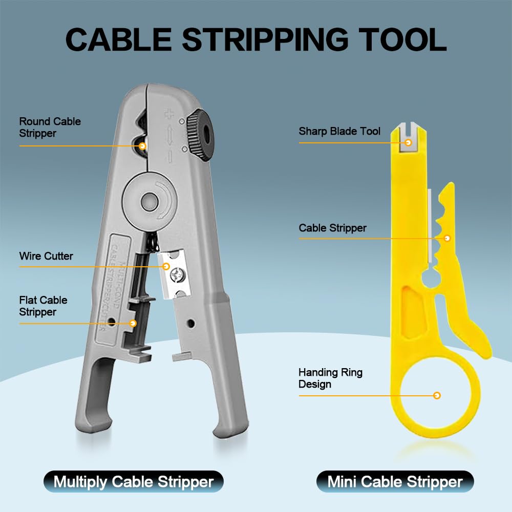 Kit d'outils de sertissage Ethernet RJ45, CAT5, Cat5e, Cat6, RJ45