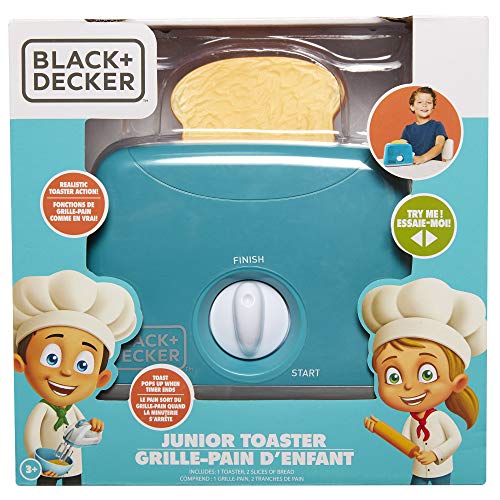 BLACK+DECKER Toaster with Sounds! Kitchen Food Pretend Play Toys Appliances for Kids