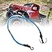 4 in 1 RC Winch Elastic Rope, 580mm RC Car Accessories Strap, Elastic RC Crawler Winch Strap with Alloy Hooks, RC Winch Rope Alloy Hooks for Roof Luggage (Blue)