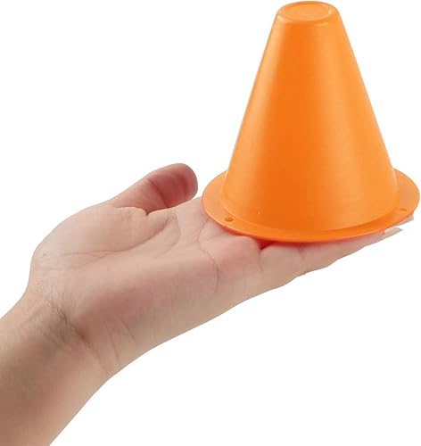 Miniatura 2 de 10pcs Cono de Entrenamiento de Fútbol Barreras de Plástico Forma de cono Marcador Accesorio (naranja), Naranja