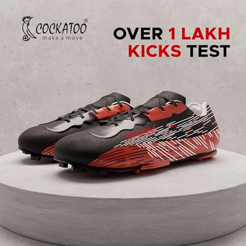 Image of Cockatoo FS01 Adult Football Shoes, PVC Synthetic Leather Football Shoes for Men, Lightweight Comfort & Maximum Grip, Tested with No Cracks Upto 1Lakh Kicks