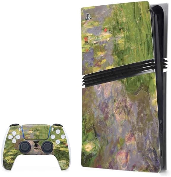 Skinit Decal Gaming Skin Compatible with PS5 Pro Bundle - Officially Licensed Monet - Waterlilies by Monet Design