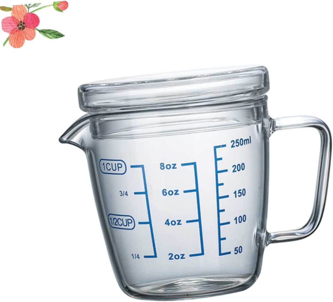 Microwave Glass Measuring Cup Boys and Girls Baking Cup Heat Resistant Scale Home Kitchen Tool