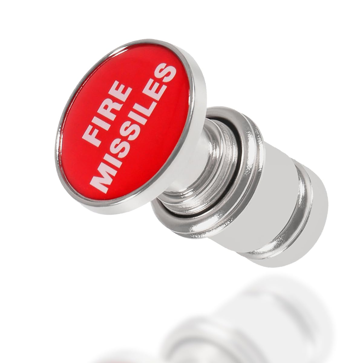 Fire Missiles Button Car Cigarette Lighter Plug, Aluminum Alloy Push Button Cigarette Lighter Replacement For Most Vehicles with Standard 12 Volt Power Source (FIRE MISSILE)