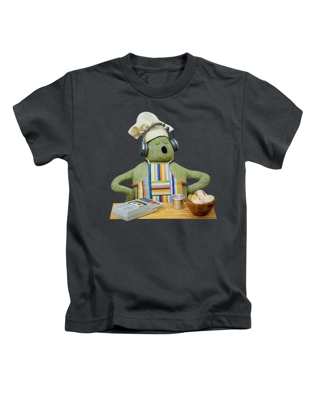 New Spirit Original Unisex Black Tiny Chef Headphones Mini Chef Cook Cooking Tee T-Shirt Funny T Shirt Top