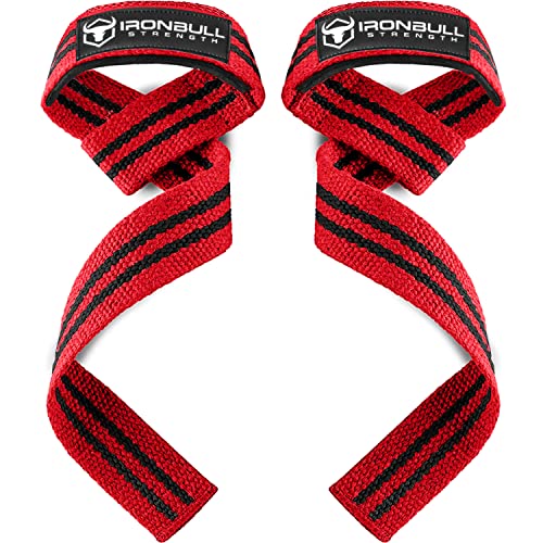 Lifting Wrist Straps for Weightlifting (1 Pair) – Padded Lifting Straps for Deadlifts, Powerlifting, Strength Training & Bodybuilding – Gym Straps for Men & Women (Red)