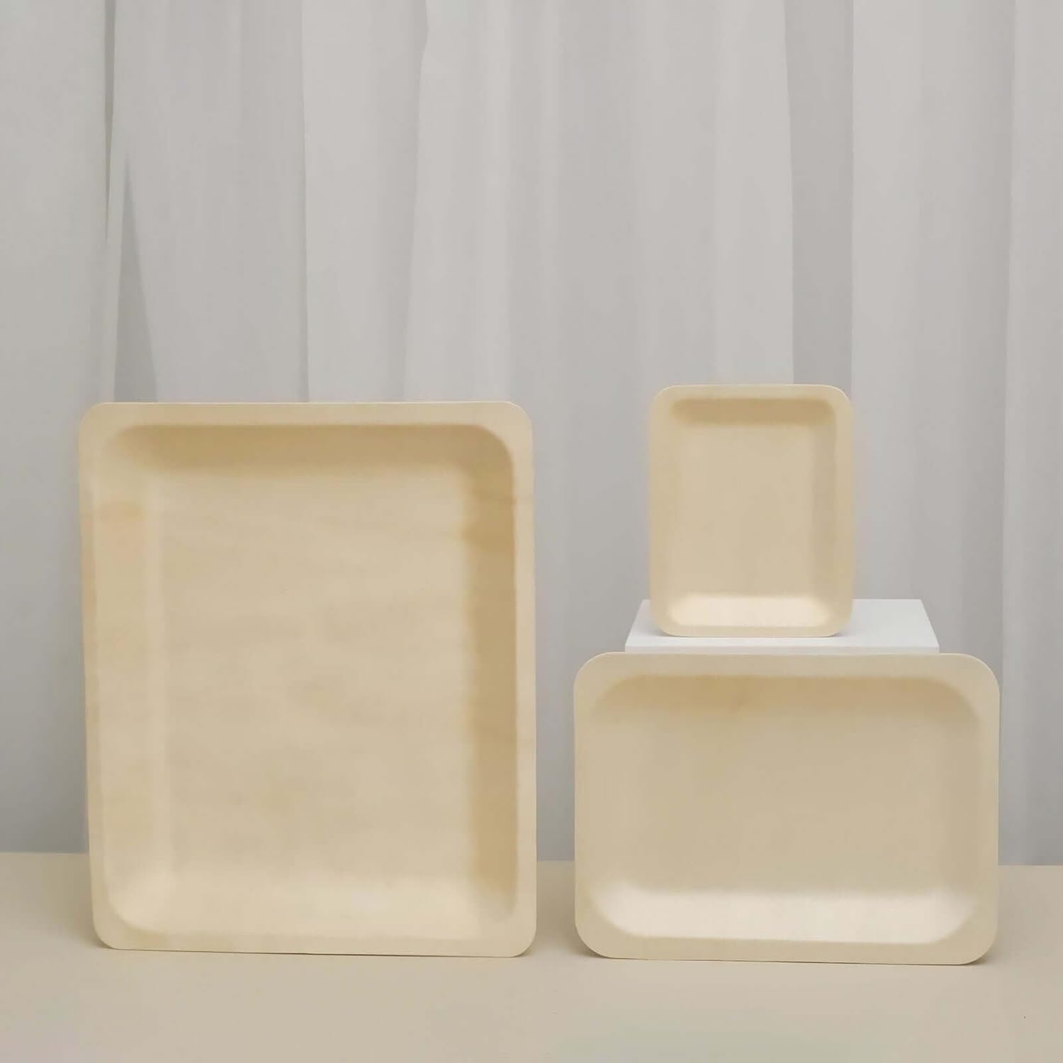 Efavormart 100 Pack | 4"x5" Eco Friendly Birchwood Wooden Dessert, Appetizer Plate