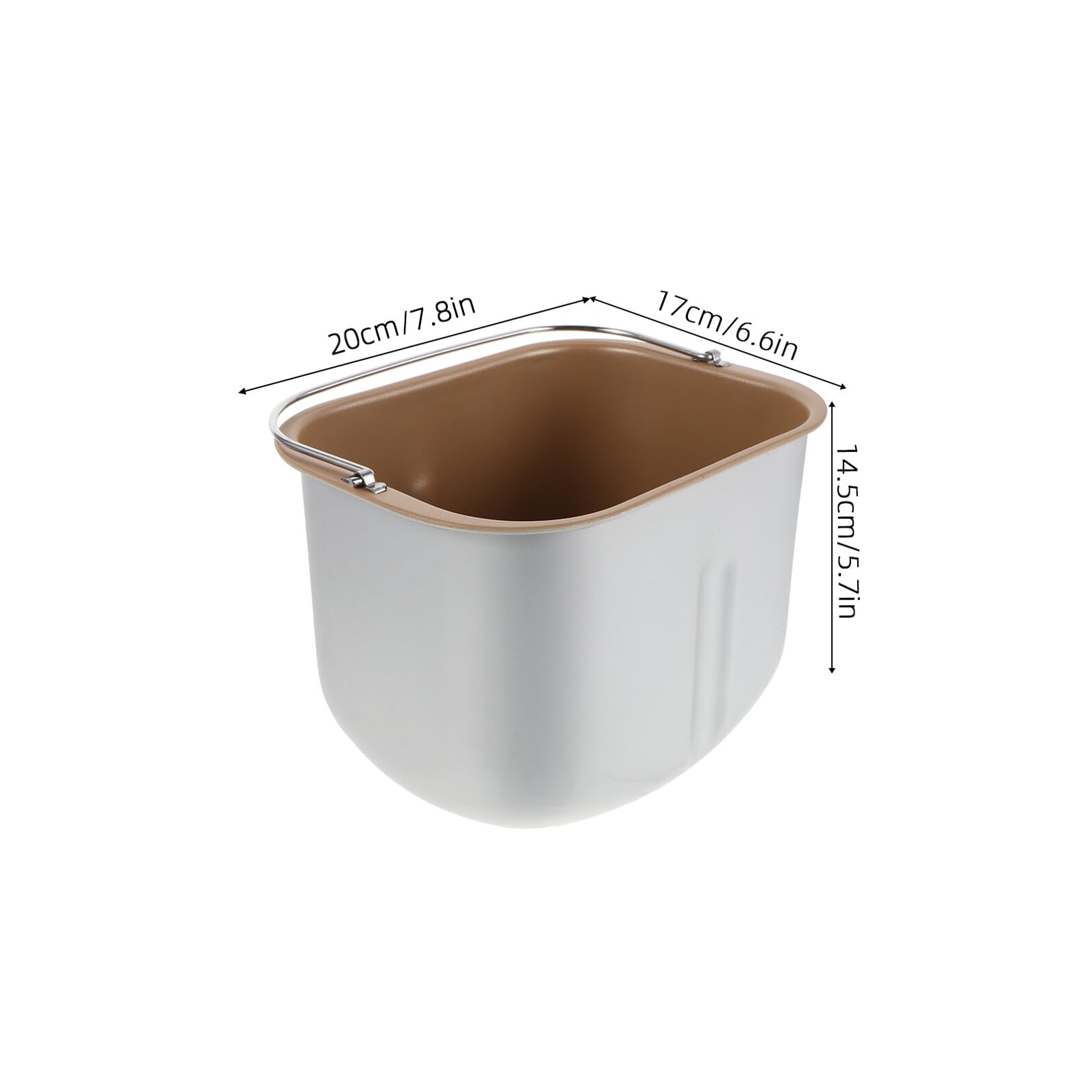 GARVALON Cubo Interior de Repuesto para Panificadora, Aluminio y Acero | Máquina de Pan, Accesorio de Cocina, Resistente al Calor, Horneado Uniforme, Incluye Botella