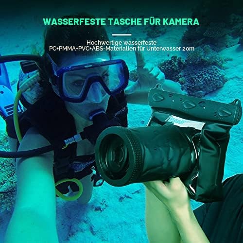 Unterwasser Tasche Für Kamera, Kamera Regenschutz, Unterwasser Kameratasche, Unterwasserkamera-Schutzhülle Wasserdichtes Hd Unterwassergehäuse Trockentasche Für SLR DSLR Kamera